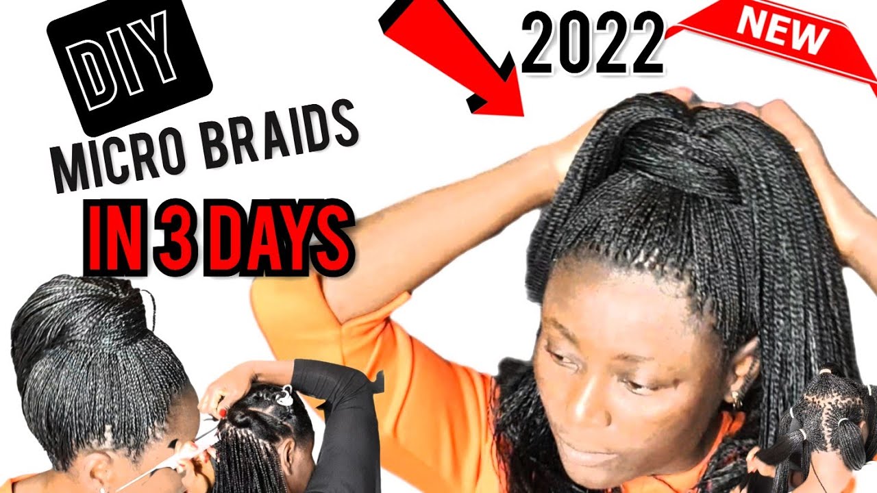 HOW TO, Tiny  Zillion Micro Braids Your Own Hair  At Home With This Easy Steps.