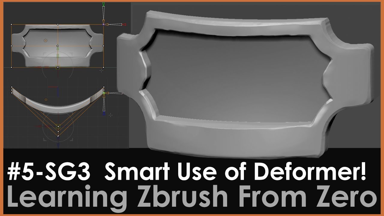 5-SG3 Smart Use of Deformer! Bend Shoulder Guard, Curve ClipCurve (Alt +LM Click) Merge, Zbrush 2020