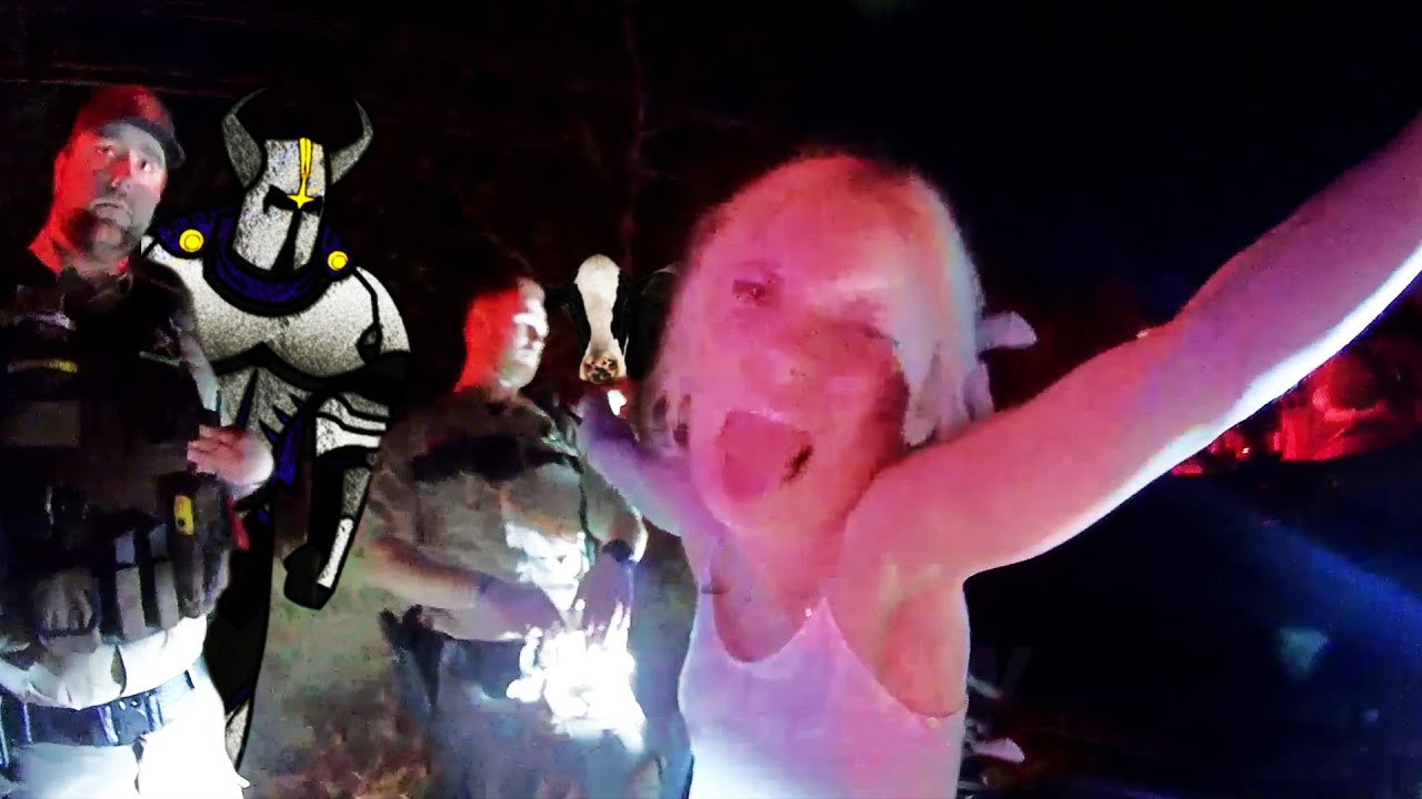 Entitled Drunk Girl Crashed Her Car up a Tree into an Arrest