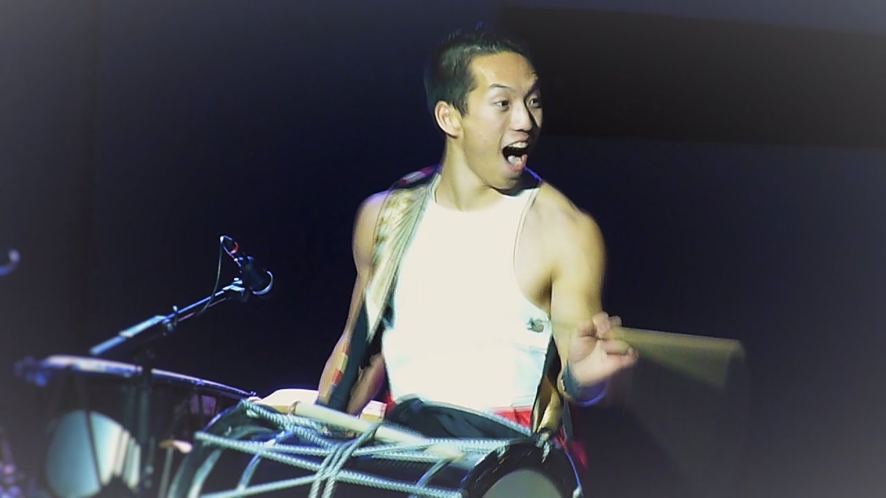 Japanese drums (taiko) and traditional samisen.Kiev perfomance