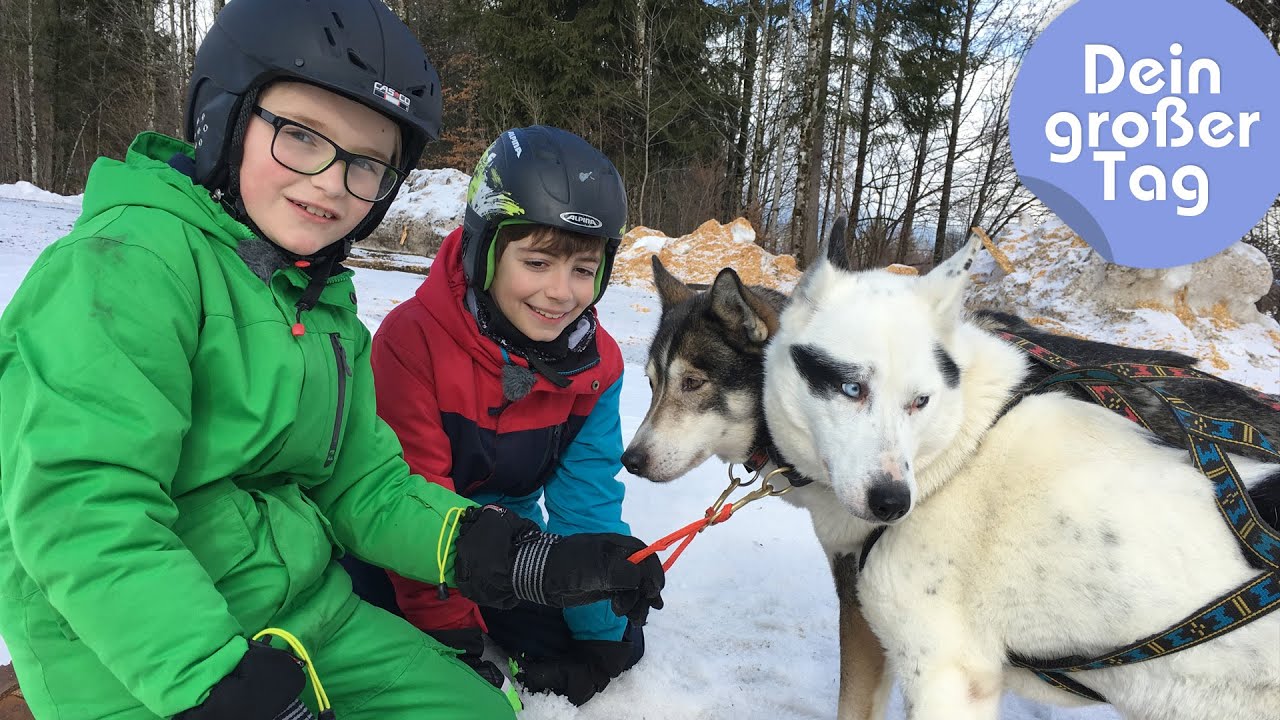 Mit Huskys durch den Schnee - Connor f&auml;hrt Hundeschlitten | Dein gro&szlig;er Tag
