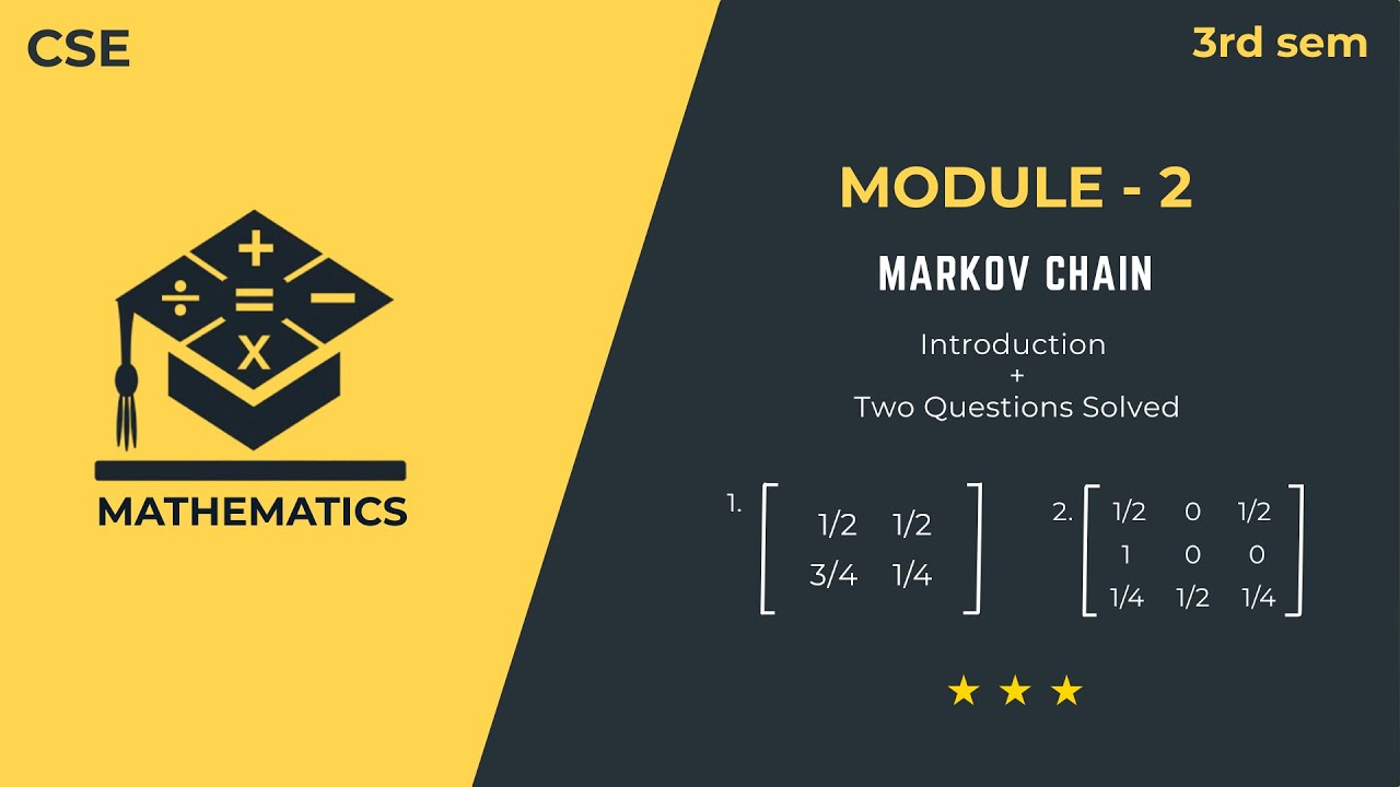 Markov Chain Introduction with Solved Problems | Transition Probability Matrix Explained