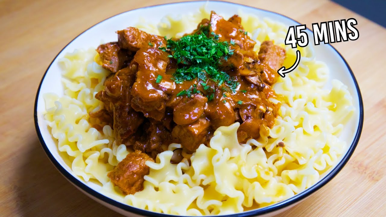 Stroganoff de ternera, bomba de sabor en tiempo récord