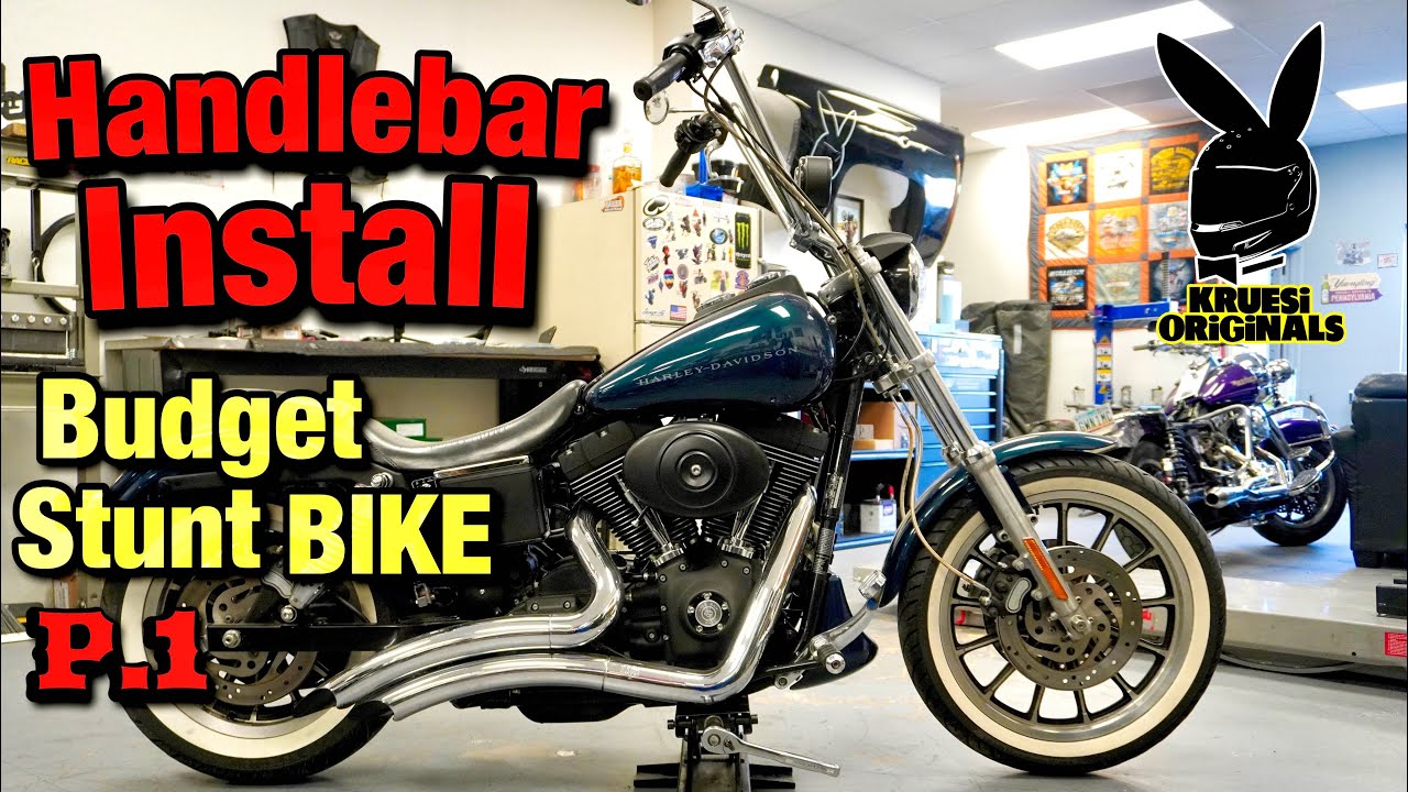 How to install handlebars on a harley davidson dyna / triple tree adjustment / Kruesi Originals (P1)