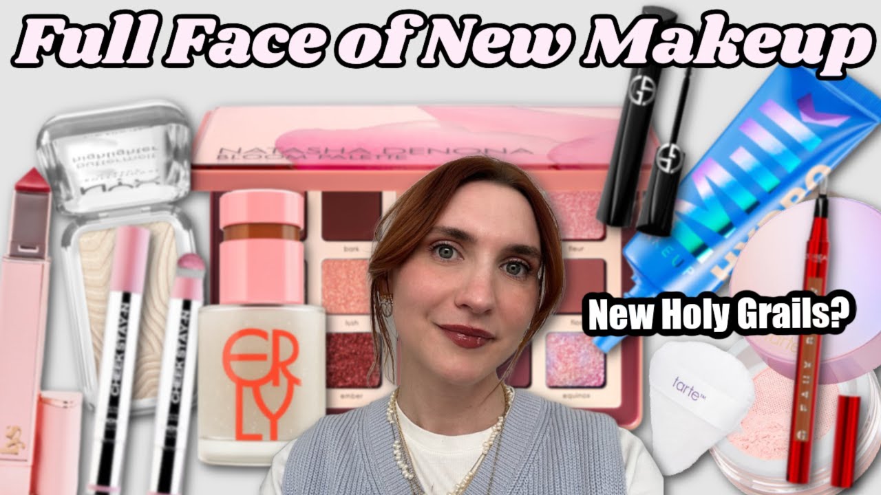Full Face of NEW Makeup | MILK Skin Tint, Natasha Denona Bloom, LYS Glossy Balm, L'Oreal Brow Pen