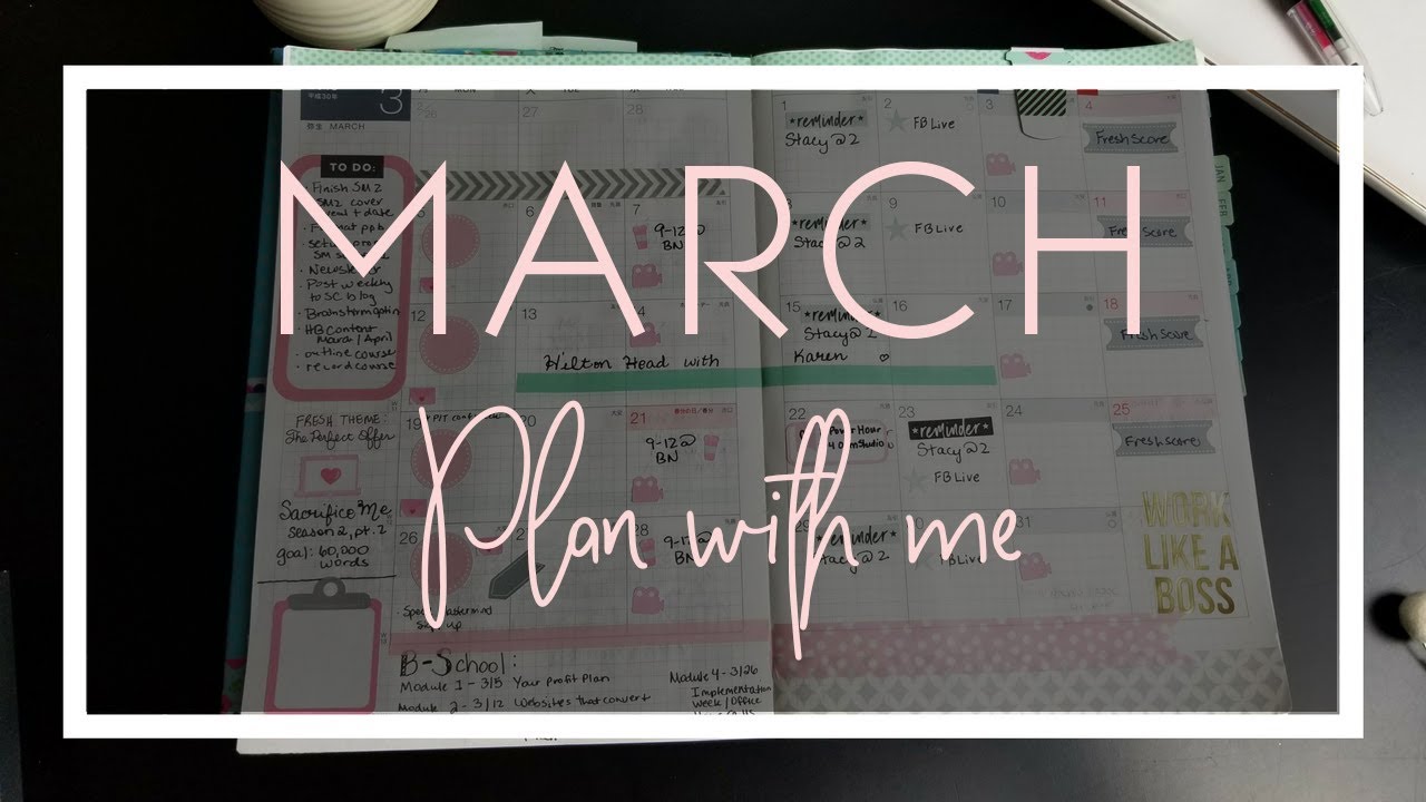 Hobonichi March Plan With Me - 2018