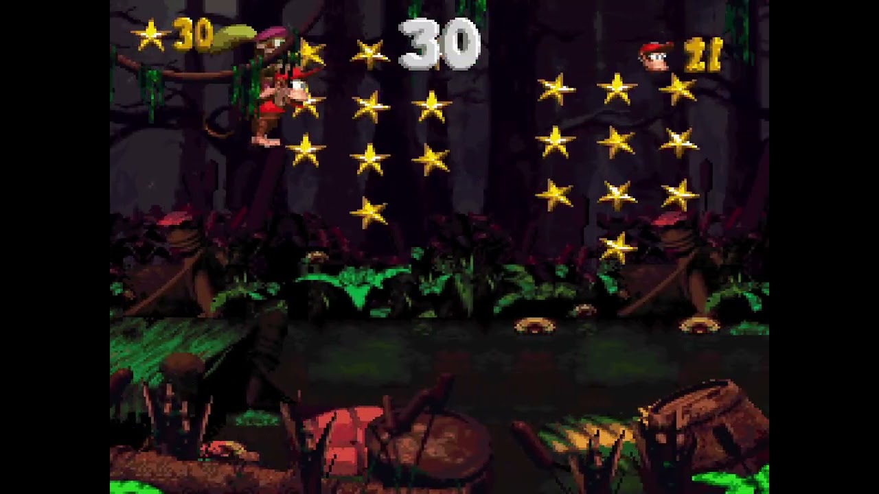 MudHole Marsh, Bonus & DK Coin, Donkey Kong Country 2