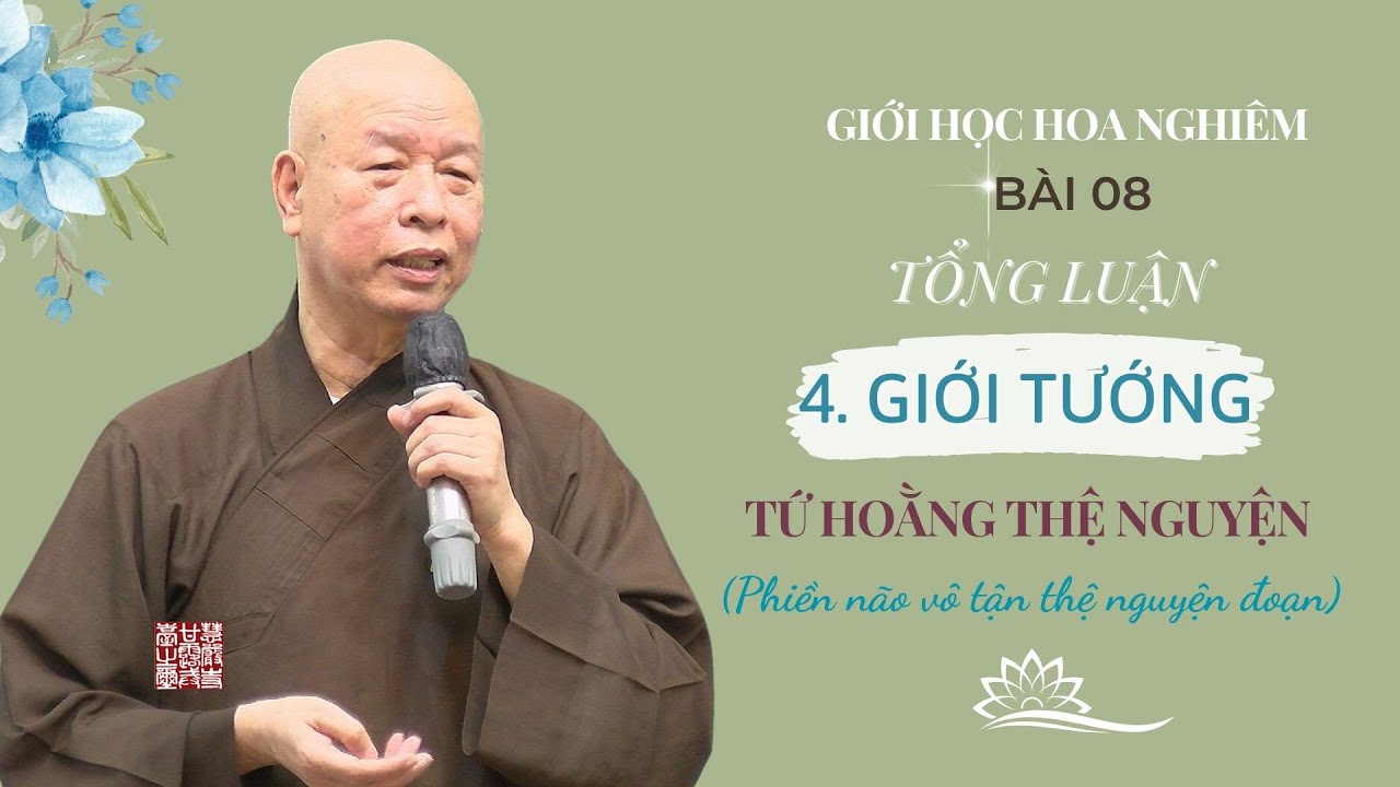 GIỚI HỌC HOA NGHIÊM: BÀI 08 (TỔNG LUẬN - 4. GIỚI TƯỚNG) HOÀ THƯỢNG THÍCH THÁI HOÀ GIẢNG.