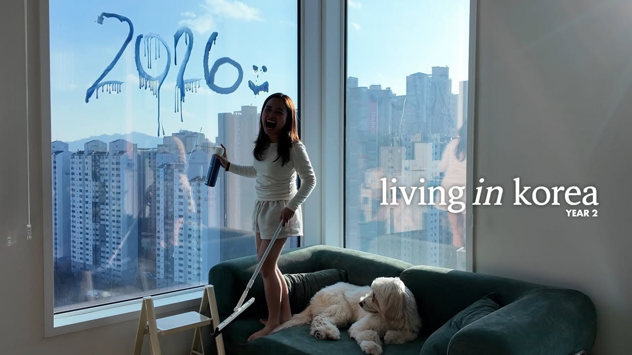 Living in Korea | life reset, cleaning, 2026 journal set-up + vision board