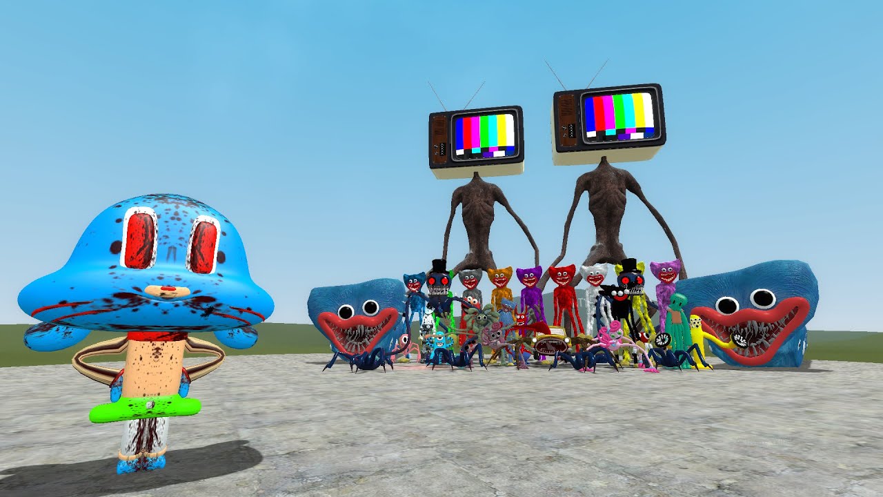 GOMBOLL NIGHTMARE VS POPPY PLAYTIME, SLVM CREATURES, THOMAS TRAIN, ALPHABET LORE - Garry's Mod