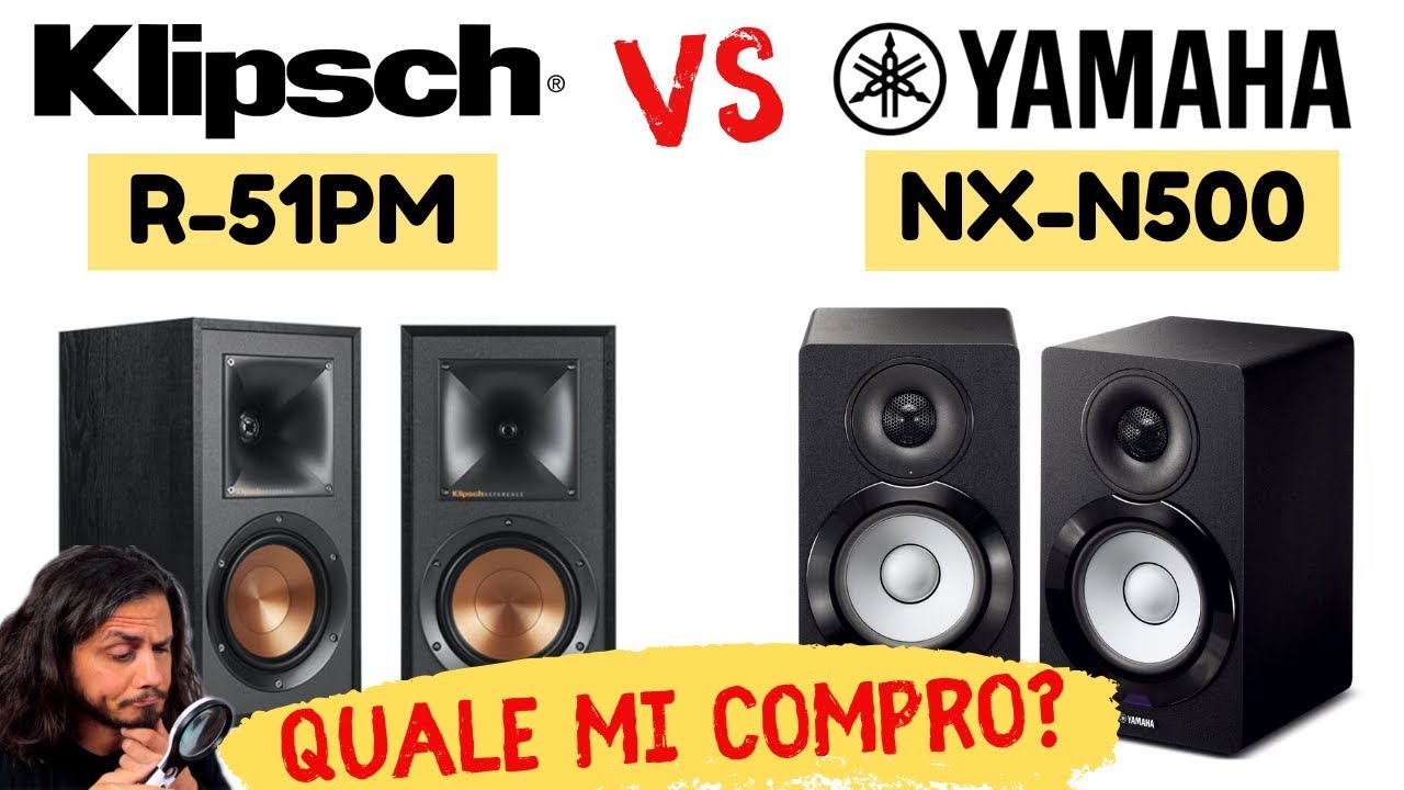 CASSE ATTIVE ● Klipsch R-51PM vs Yamaha NX-N500 ● active speakers ● eng subs