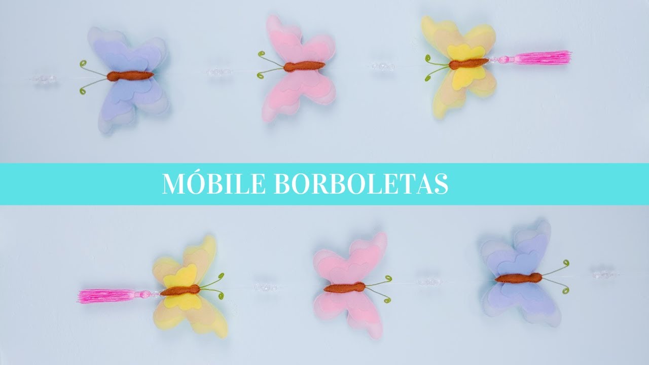 Aprenda a fazer móbile borboletas