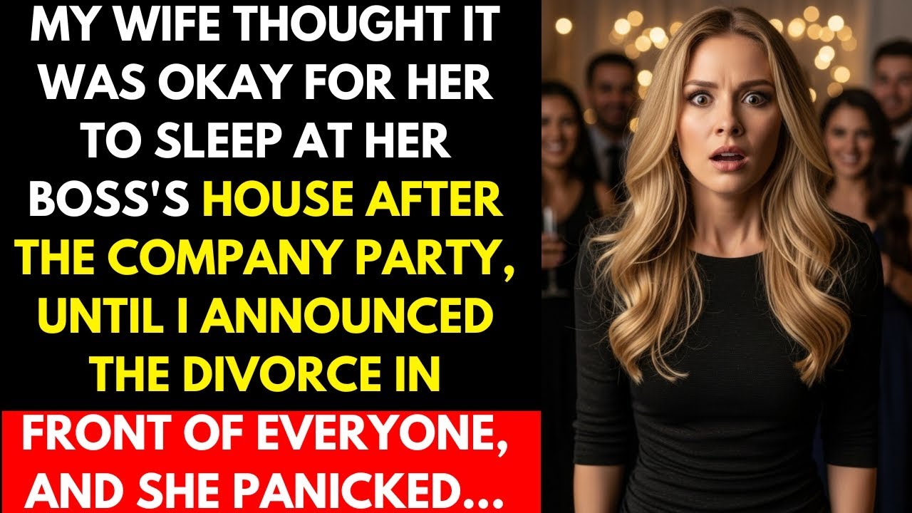 My wife thought it was fine for her to sleep at her boss's house, until I announced the divorce...