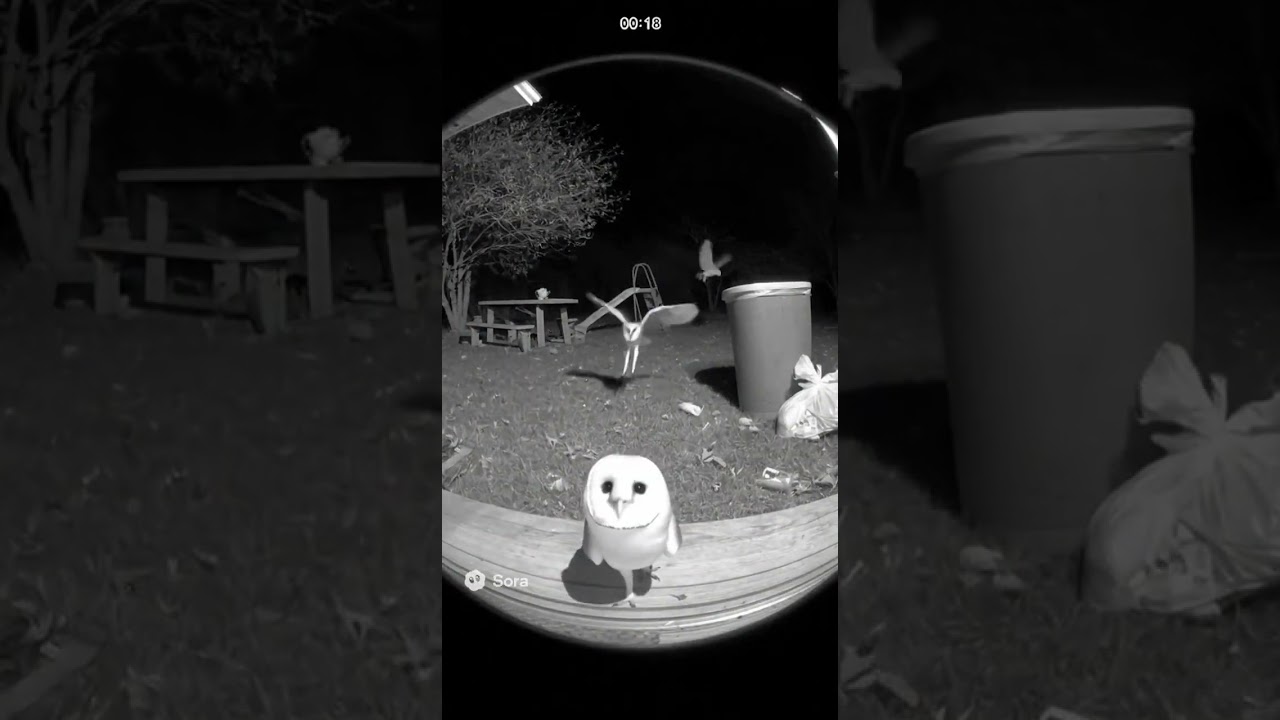FOUND HARRY POTTER'S OWL 🪄🔮 #wildlife #nightvision #trailcam #funnyanimals #urbanwildlife #shorts