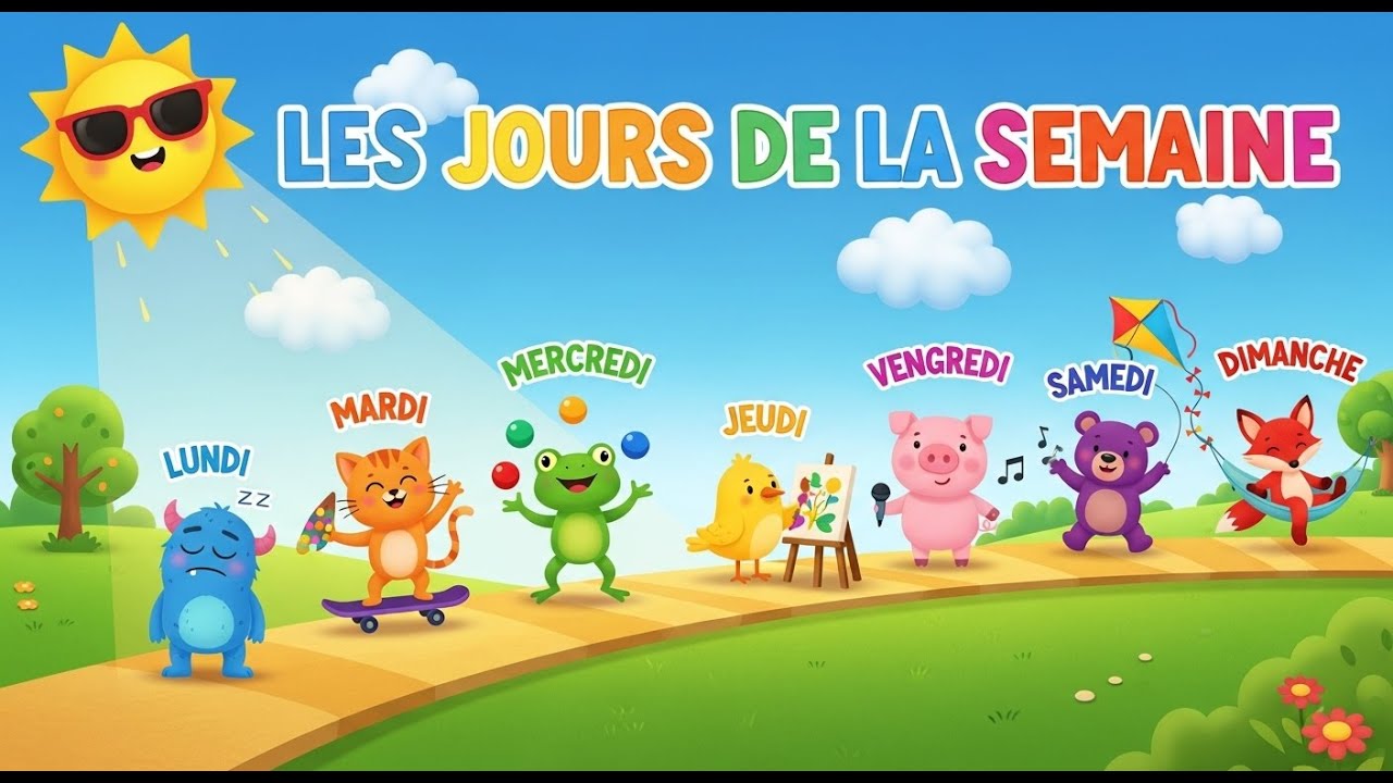 Apprends les Jours de la Semaine 📅 Chanson pour Enfants 🎶