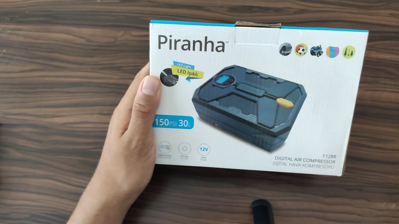 A101'DE SATILAN  PİRANHA DİJİTAL HAVA KOMPRES&Ouml;R KUTU A&Ccedil;ILIMI VE İNCELEME