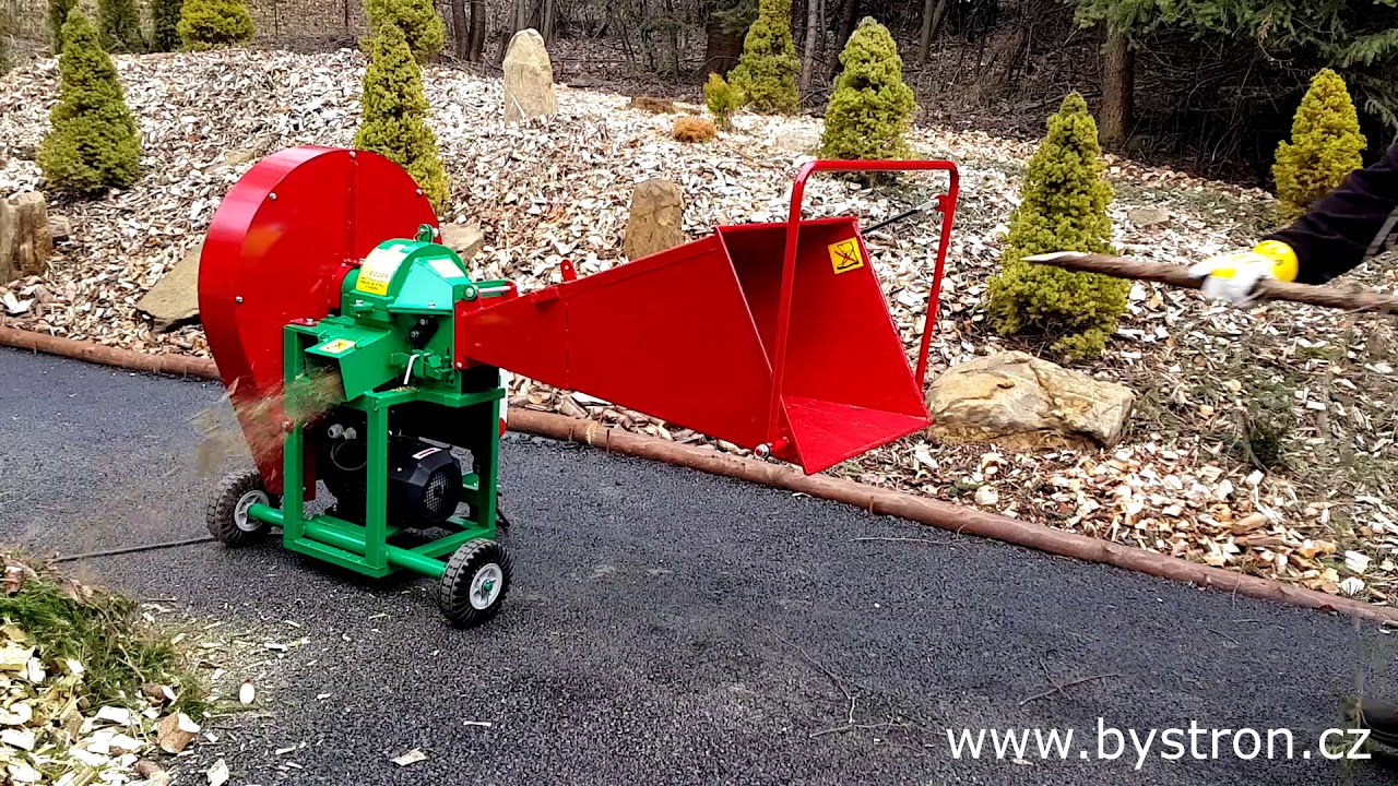 Štěpkovač větví Pirana 4kW - (Wood chipper)