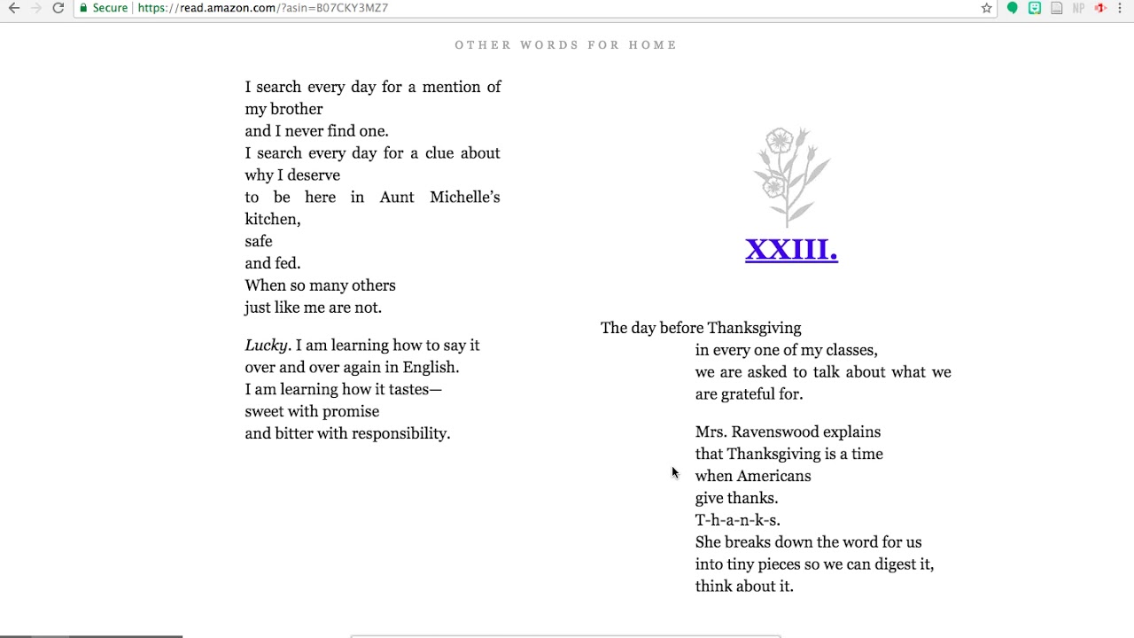 Partnership Summer Reading Series – Other Words for Home, Part 3-I (Week of 7/13/2020)