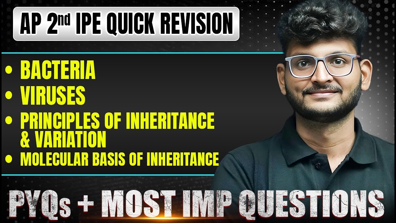 Bacteria & Other Imp Chapters | AP Inter 2nd Year | Botony | Most Imp Questions & PYQs