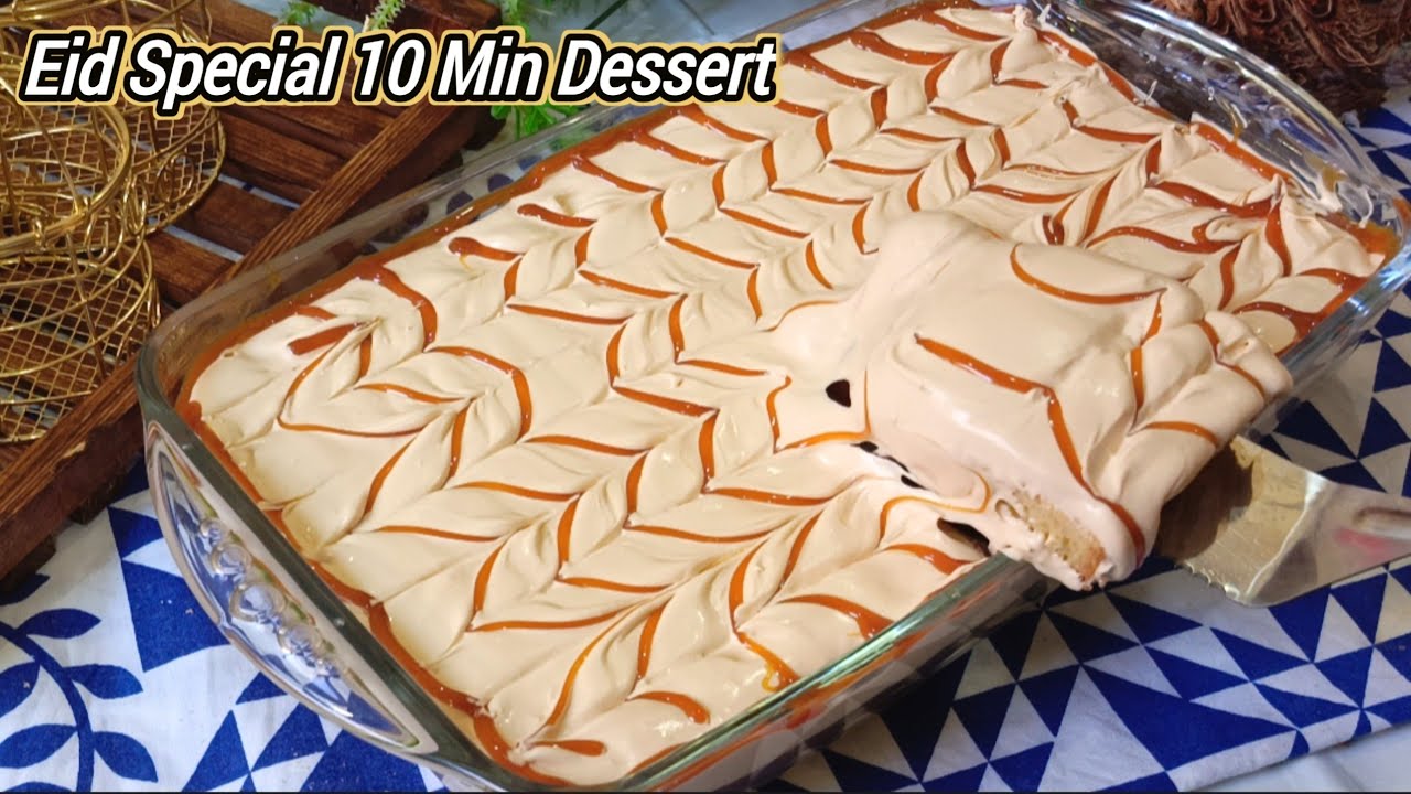 Eid Special 10 Mints Cold Dessert Ceramal Cream Delight Recipe  By Iqra Sadam