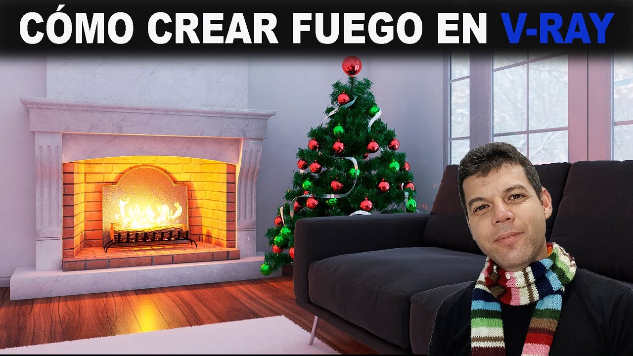 Cómo crear fuego en V-ray |  Especial de navidad