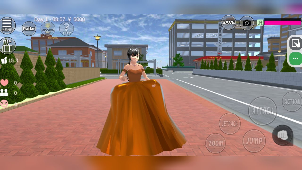 How to make Beautiful attractive gray  Gown 👗🤩 in Sakura Simulator ❤️🥳