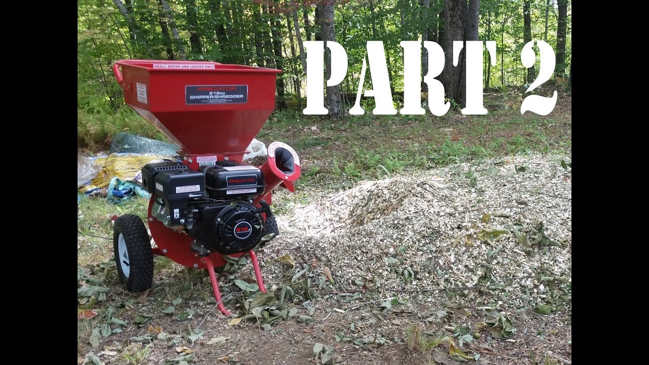 TORTURE TEST: Harbor Freight Predator wood chipper 62323 timelapse part 2