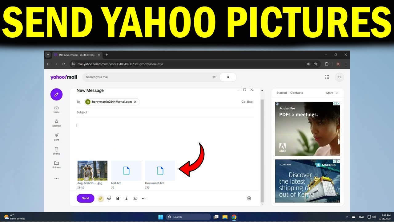 How To Send Pictures on Yahoo Mail - Quick Fix