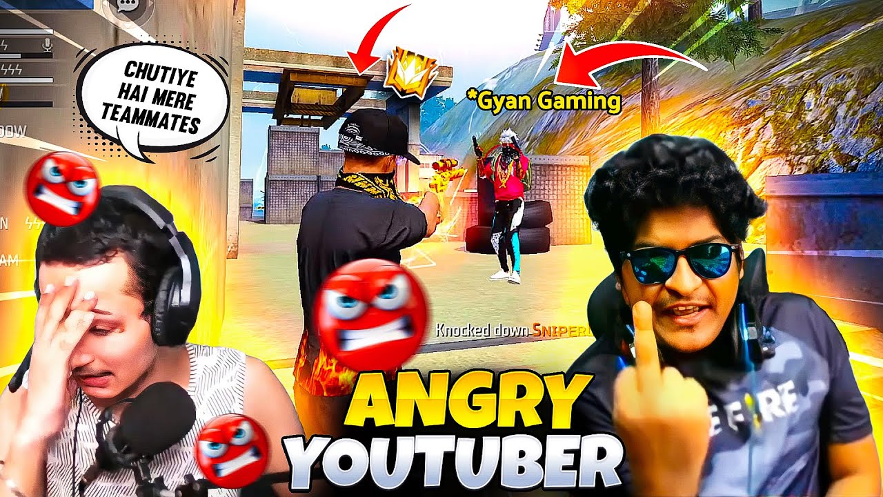 ANGRY YOUTUBER VS GYAN GAMING Angry Youtuber 🤬 Abusing His Teammate 🤣 MUST WATCH