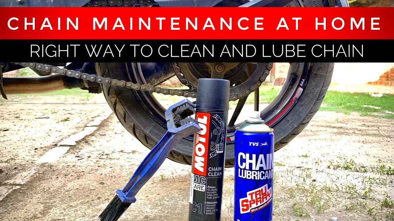 Best way to clean your bike chain // Tvs apache rtr 200 4v chain cleaning .
