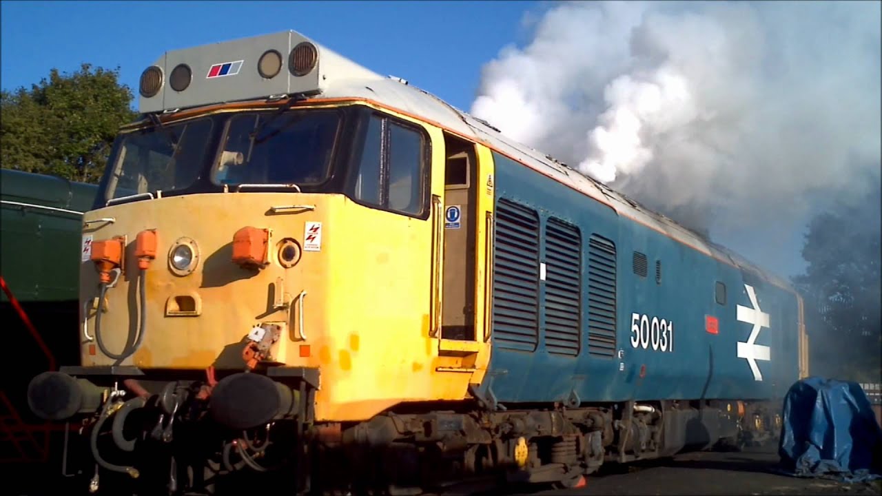 (HD) 50031 [Hood] Starts up for the first train off Kidderminster 29/9/12