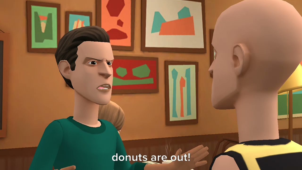 Teen Caillou misbehaves at Dunkin Donuts/grounded