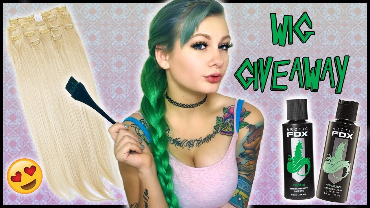 Dying My Extensions Green & Silver ❤ (+GIVING AWAY A WIG!) | HeyThereImShannon