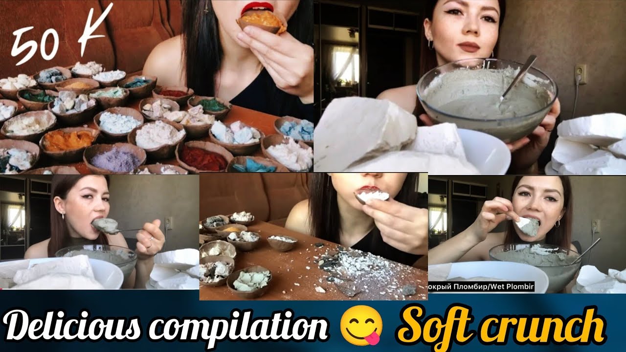 @shelkmelk chalk with paste/Milka clay cups with assorted fillings|soft crunch #мел #chalkasmr#глина