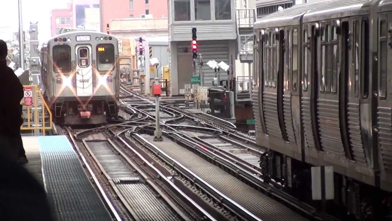 CTA Trains At Clark/Lake