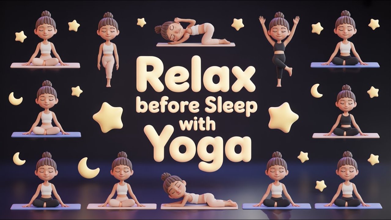 Bedtime Yoga for Kids | Relax Before Sleep | Sleepy Yoga for Children 🌙