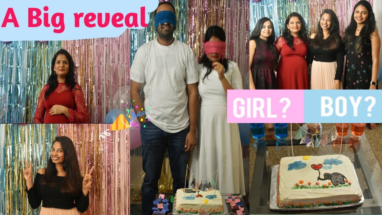 Surprise Gender reveal | Decoration | Food | Cake | Return gifts | Boy or Girl | Baby gender | meena