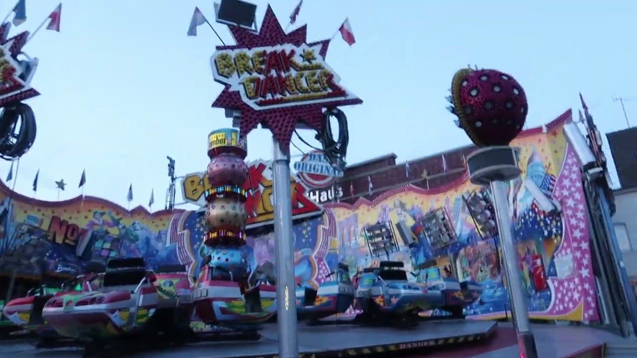Aufbau/Rundgang Pfingstkirmes Geldern 18.05.2024 - 21.05.2024 Video vom 16.05.2024