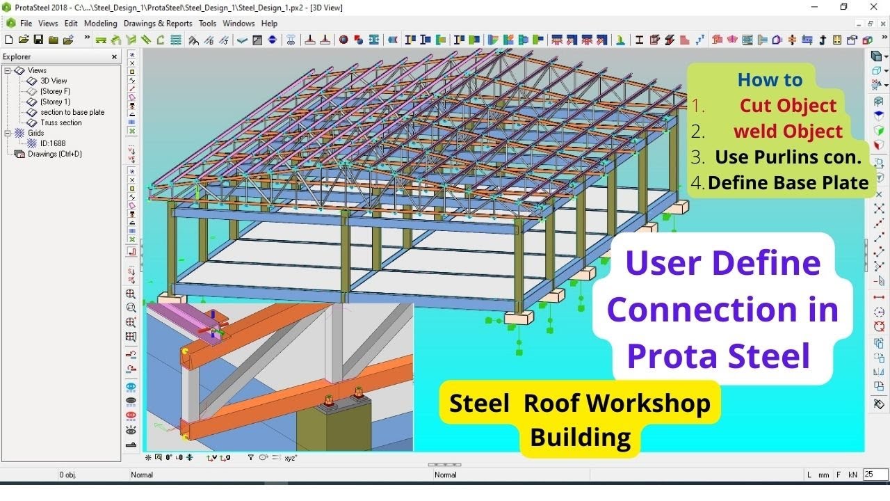 How to Design Steel Connection in Prota Steel