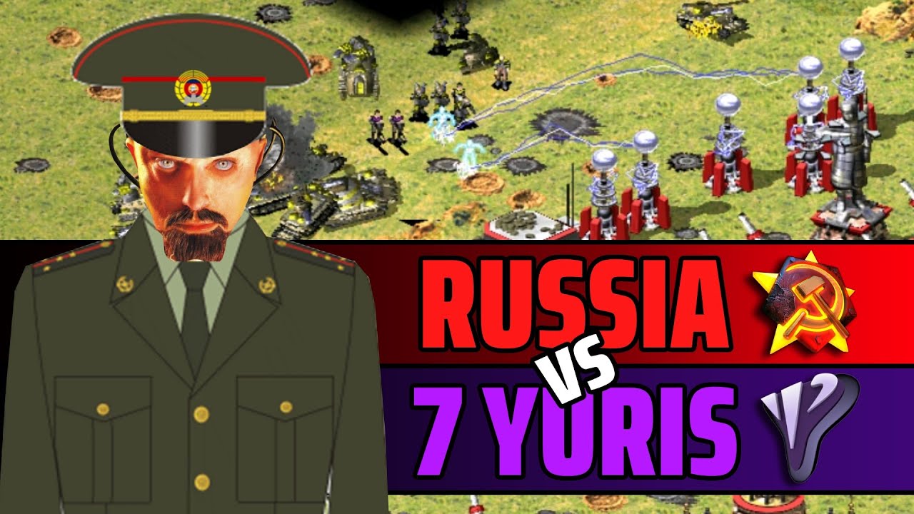 Red Alert 2 | Russia vs 7 Brutal Yuri's