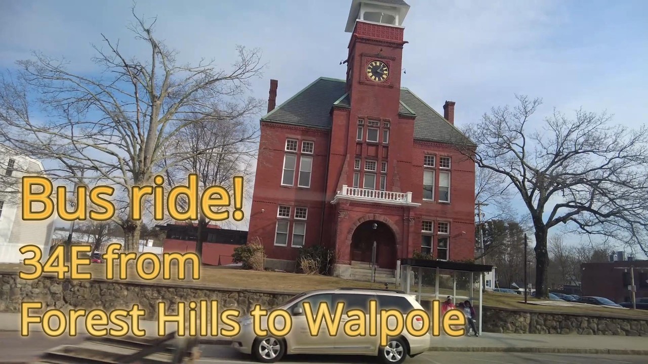 18 bus 34E from Forest Hills to Walpole Mass
