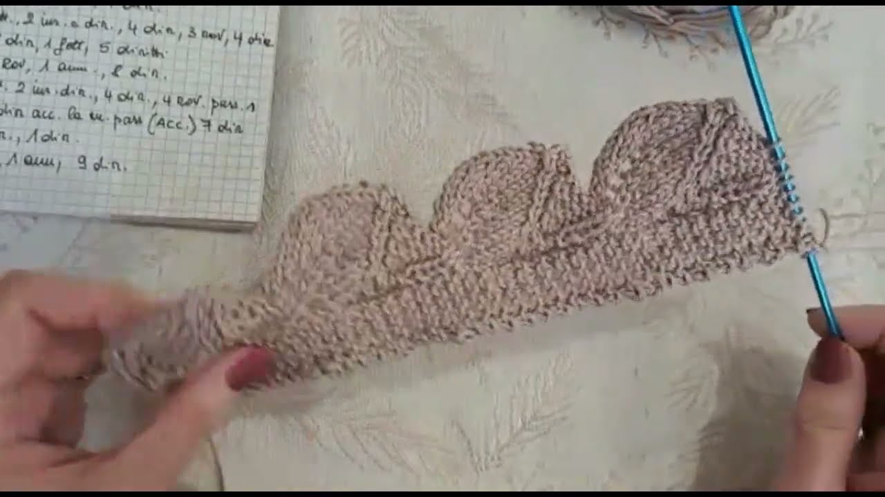 TUTORIAL ZIA LAURA bordo foglia ai ferri