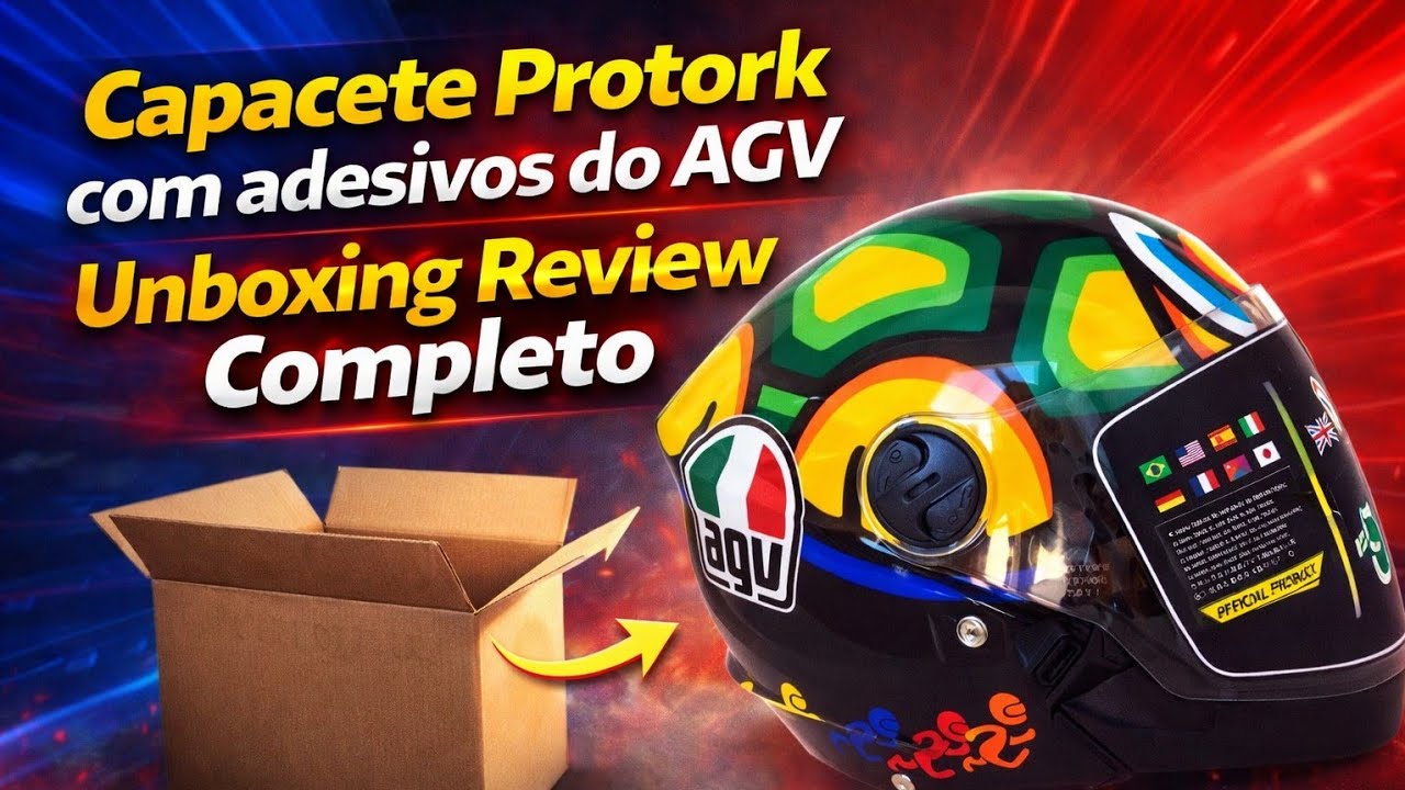 UNBOXING - CAPACETE AGV TARTARUGA - RÉPLICA PROTORK - LIBERTY
