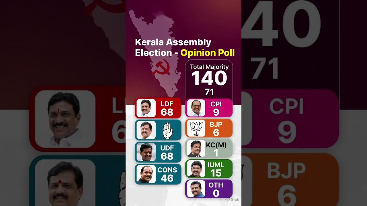Kerala assembly election new opinion poll #keralapolitics #bjpkerala #cpimkerala