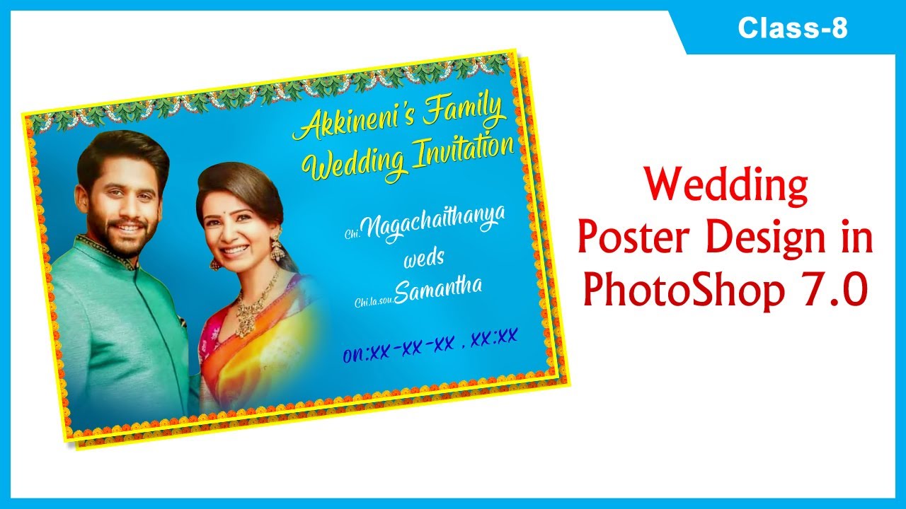 Wedding Poster Design in Photoshop 7.0 (Class-8)