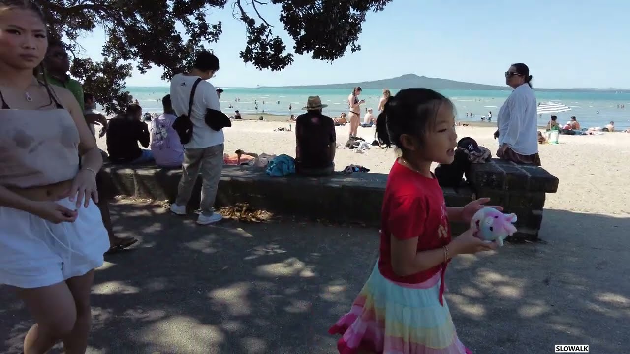 4K | Mission bay | Auckland | New Zealand | Beach walk |I walk for you | Slowalk
