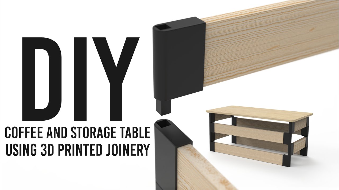 DIY EASY Coffee and Storage Table using 3D Printed Joinery - How to Make #3DPrinting #Maker #DIY