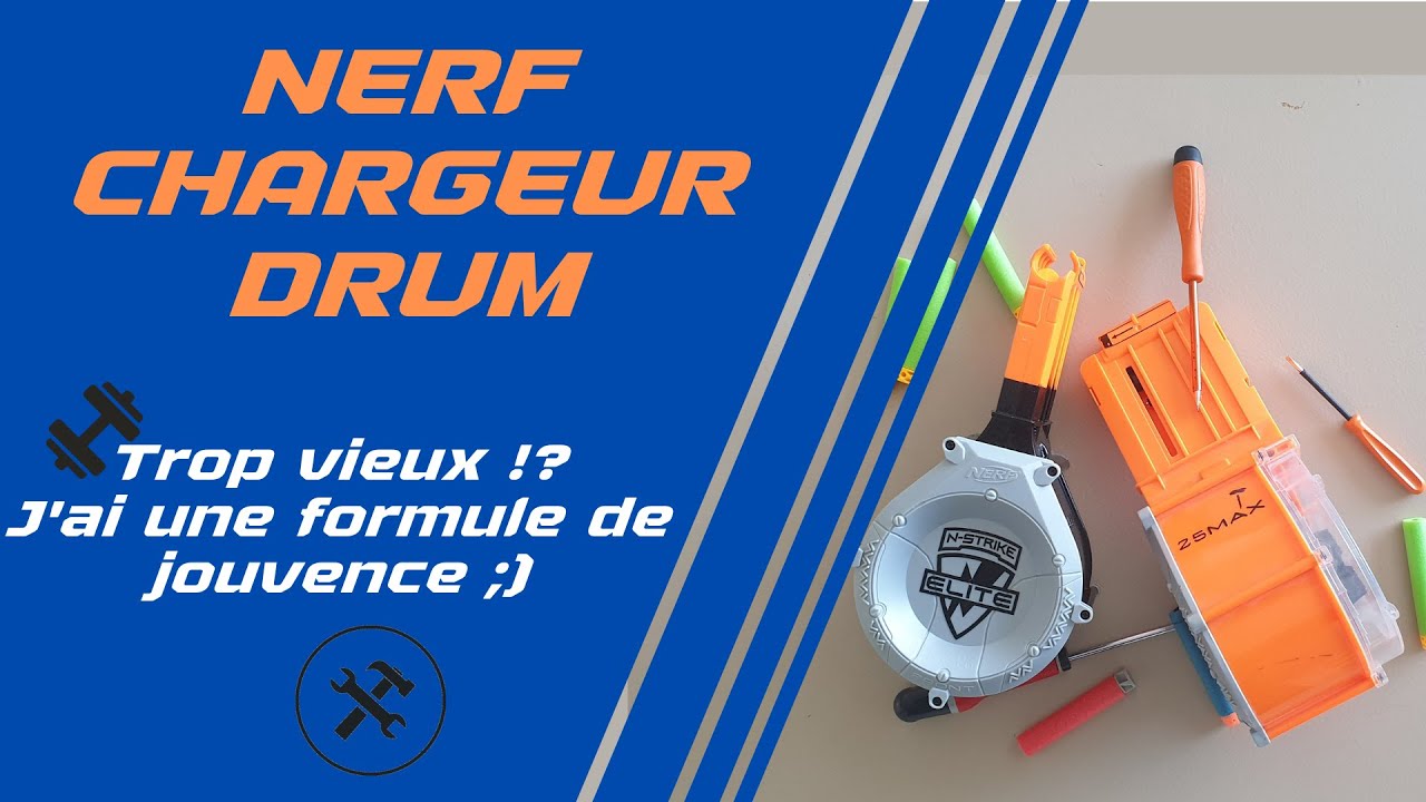 [TUTO] Chargeur tambour NERF (drum magazine) x25, la cure de jouvence