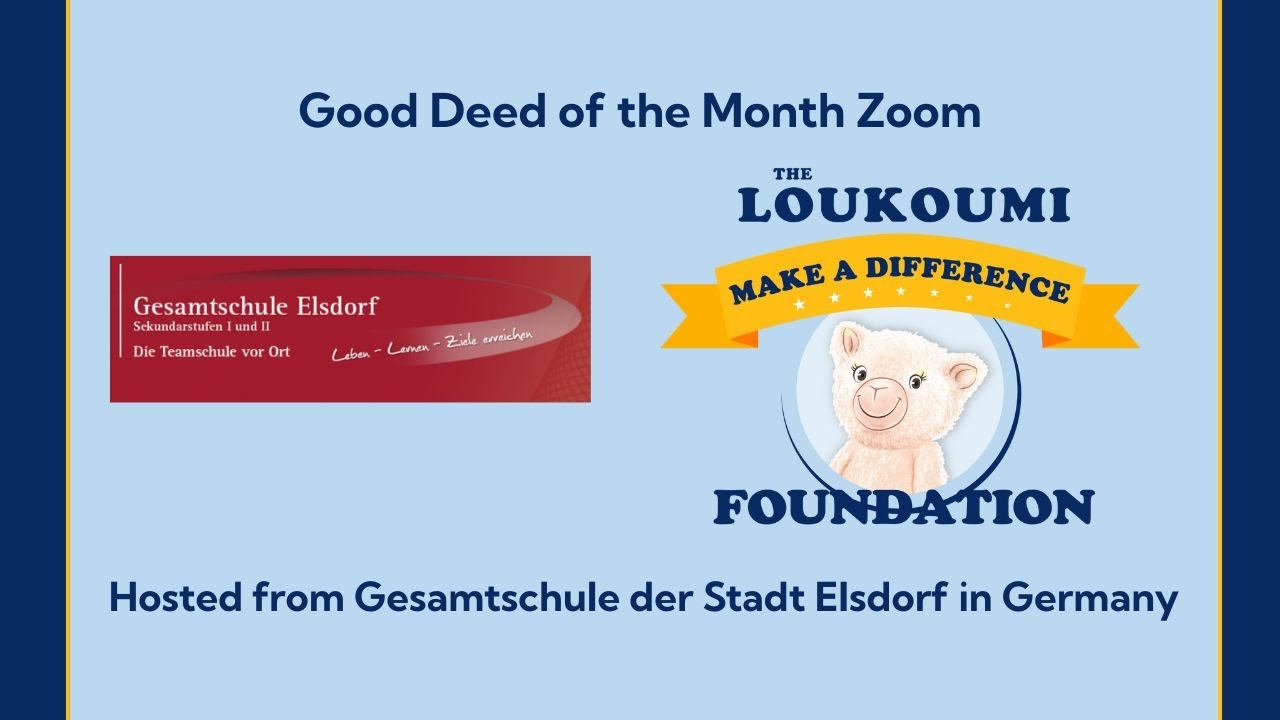 November 2025 Good Deed of the Month Zoom