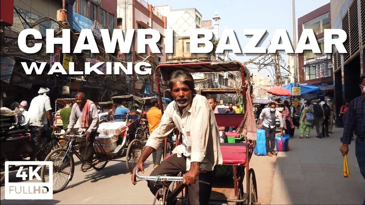 The LIVELY STREETS of CHAWRI BAZAAR Old Delhi - Old Delhi Walk [4K]